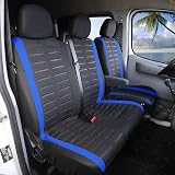 TOYOUN Van Seat Covers 3D Stripe Print Universal Fit Blue view 5
