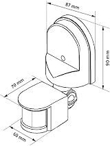 Maclean Security Light MCE25 PIR Motion Sensor Long Range 180° 12m IP44 view 9