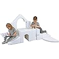 IGLU Soft Play Building Crawling and Climbing Equipment Playground for Kids 1-4 Year olds 10 Shape Blocks Open Ended Montessori Set (White)