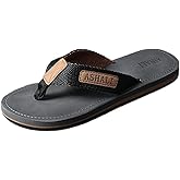 Men'S Summer Flip Flops, Non-Slip Clasp Sandals, High-End Breathable Slippers for Outdoor, All-Season, Casual & Vacation Wear, Solid Color & Striped Pattern, Round Toe, Lace Closure, Fabric Upper & Inner, EVA & Rubber Sole, No Insole