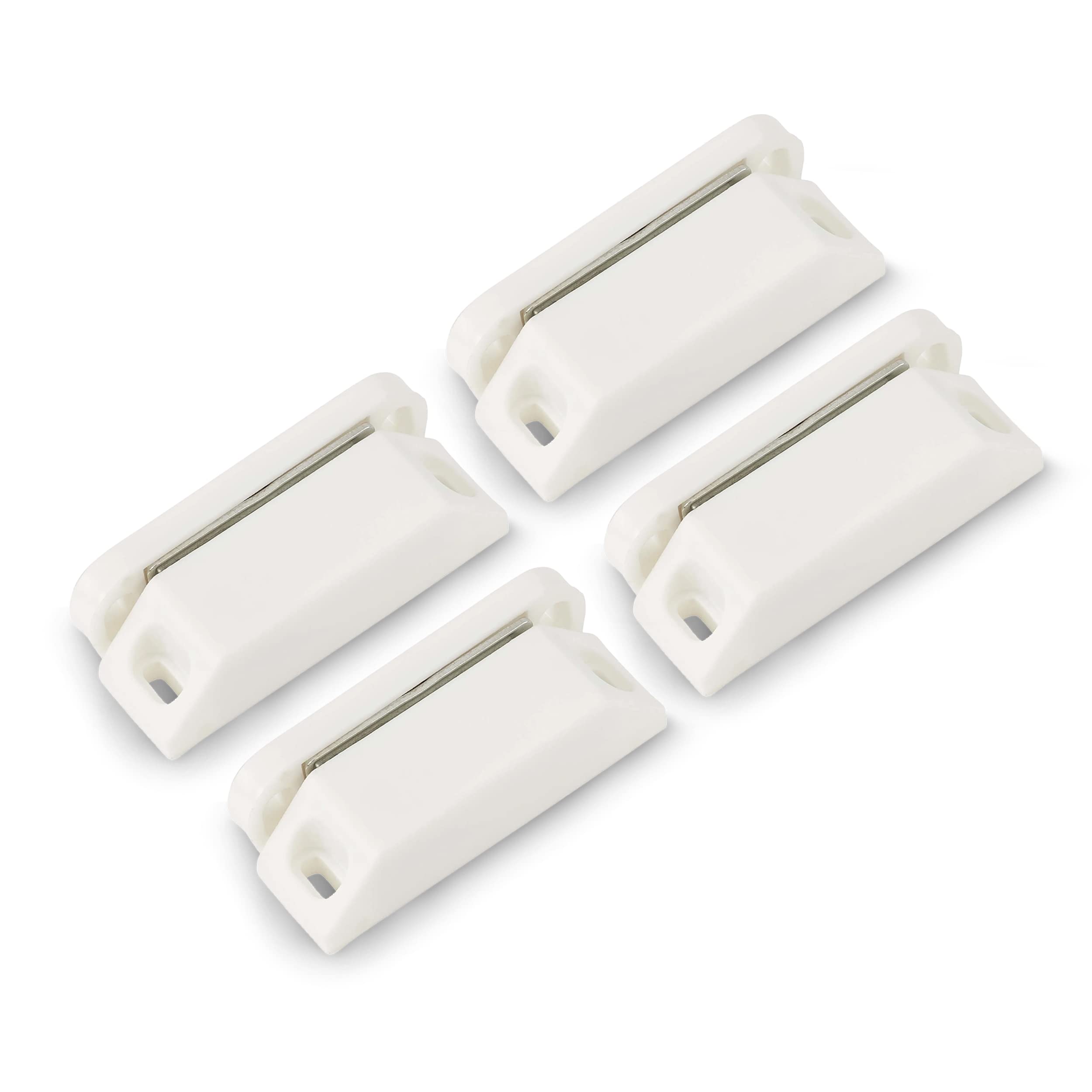 UAP Magnetic Door Catch 4 Pack - Heavy Duty White Magnet Door Catches for Cupboards, Wardrobes & Cabinets