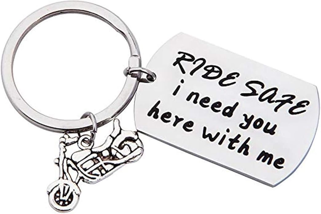 AYDOME Keychains for Men Funny Car Ride Safe I Need You Here with Me