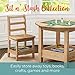 ECR4Kids Sit n' Stash Solid Wood 14 inch Kids Chair with Storage (2-Pack)