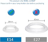SCNNC Lampshade Reducer Ring E14 28mm White Pack of 6 view 5