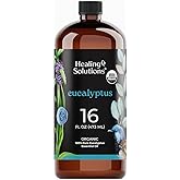 Healing Solutions Organic Eucalyptus Essential Oil 16 Fl Oz – Pure Eucalyptus Oil for Diffusers, Sprays, and Candle Making