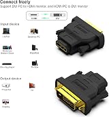 BENFEI DVI to HDMI Adapter 2 Pack Bi-Directional Gold-Plated Connectors view 3