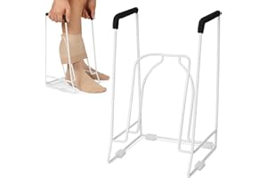 HIUMTREE Stocking Donner – Adaptive Dressing Aid for Compression Socks for Seniors, Medium Sock Aid Tool for Calves Less Than 18", Fits JOBST, SB SOX, CHARMKING, FITRELL, Bluemaple, COOLOVER – White