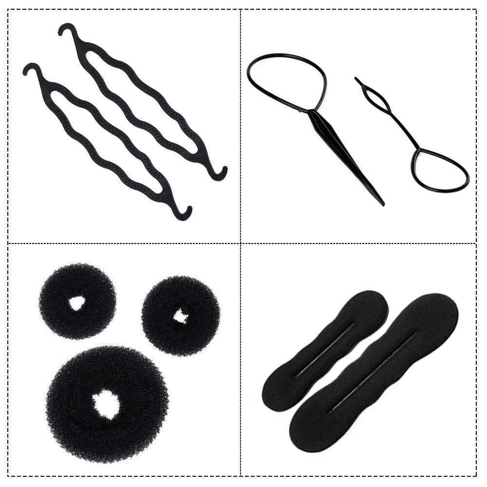 70 PACK Hair Styling Accessories Kit Set,Sonku Magic Bun Maker Hair Braid Tool for DIY Clip Curler Roller Twist for Girls and Women: Beauty