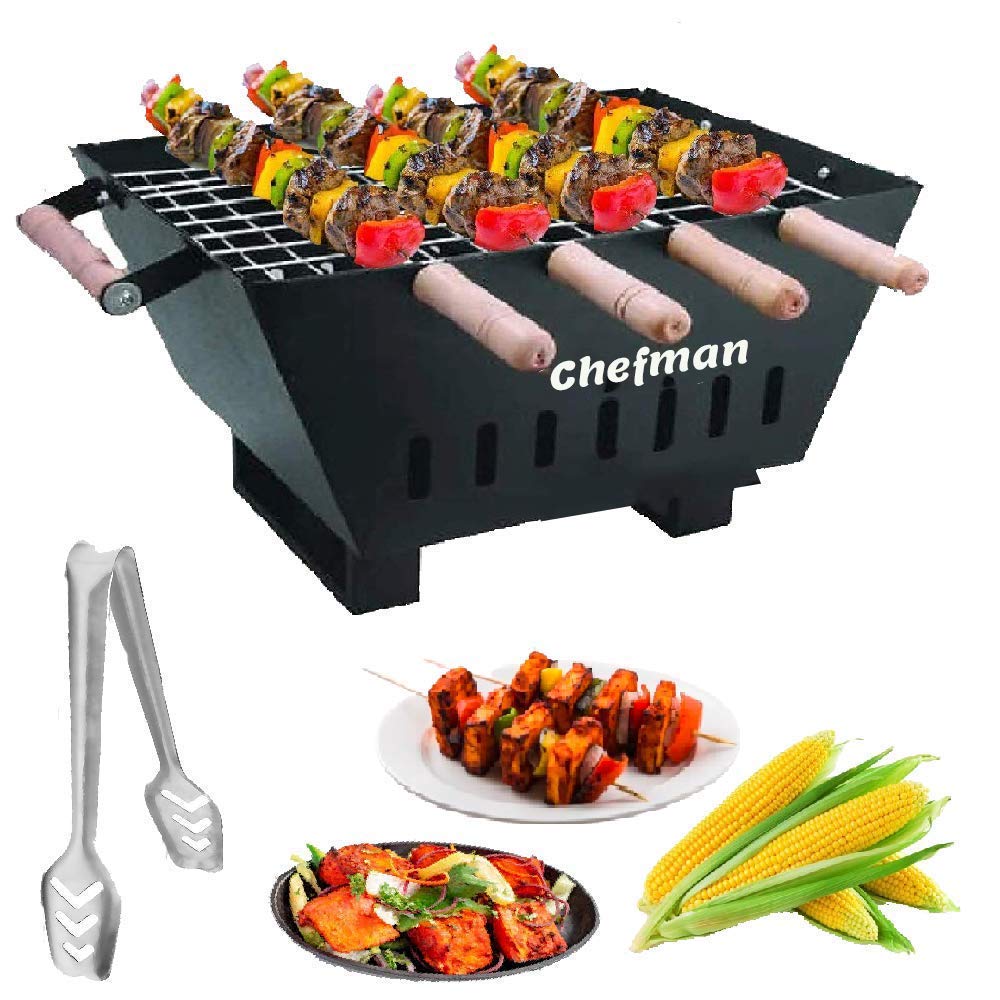 CHEFMAN Charcoal Grill Portable Outdoor Essential Grilling BBQ