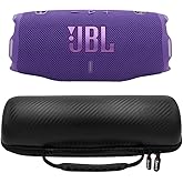 JBL Charge 6 Waterproof Portable Speaker Bundle with gSport Carbon Fiber Case (Purple)