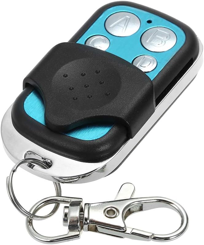 Carrfan Universal Car Garage Door Remote Controller Gate Opener Duplicator Clone Code Scanner Security Alarm for Garage Gate Door Remote Control Key (Blue)