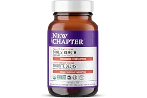 New Chapter Bone Strength Take Care - Bone & Heart Health Supplement - Marine-Sourced Calcium from Red Marine Algae - Vegan, 