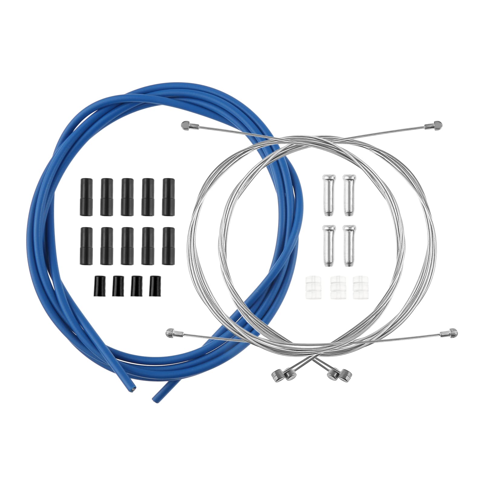 SURIEEN Bike Brake Cable Set, Blue, PVC & Steel, Mountain & Road Bike, 1 Set