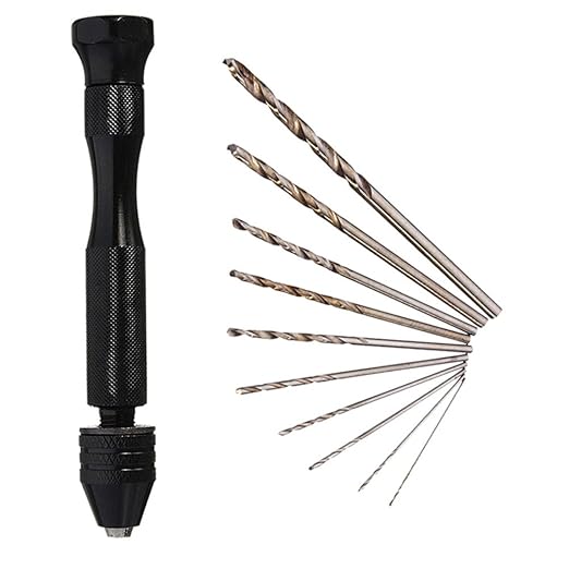 JTENG taladro Precision Vise Pin Modelo Taladro de mano fijados con el taladro de torcedura Bits conjunto de 11