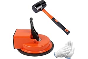 Laminate Floor Gap Fixer Tool with Suction Cup, Heavy Duty Metal Floor Gap Puller for Wood & Laminate Flooring with 1pc Rubbe