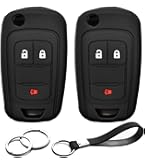 Cubierta De Llave Remota Con Flip De 4 Botones Para Camaro 2010-2013 – ABS Negro, Compatible Con Cruze, Malibu, Sonic, Spark, Volt