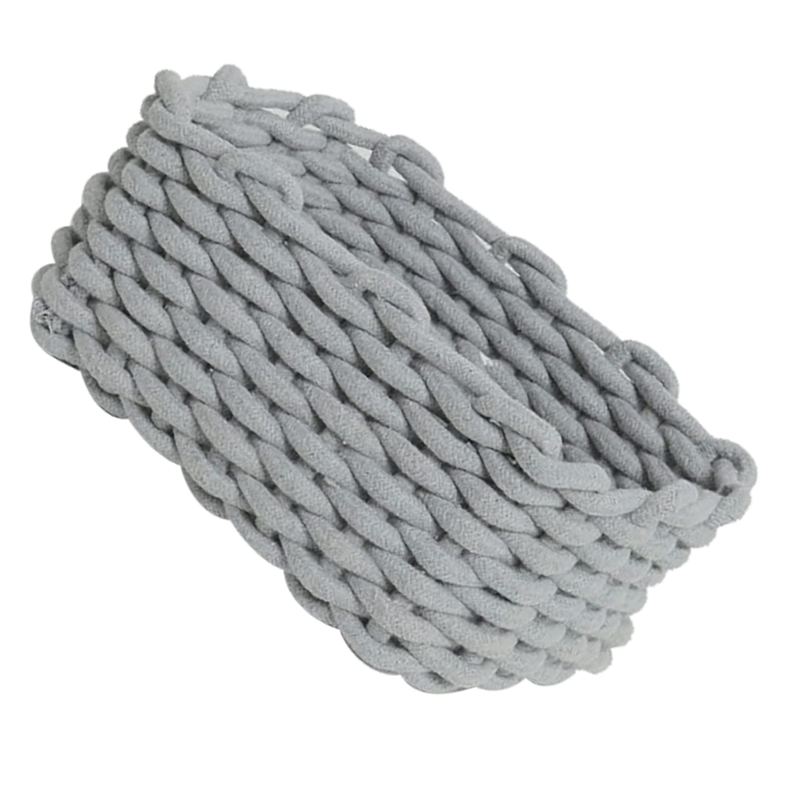 Fdit Desktop Storage Basket, Hand Knitting Nordic Multifunction Cotton Rope Storage Basket for Kids Toys (30x22x14cm/11.8x8.7x5.5in)