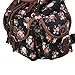Epokris School Teen Student Black Backpack for Girl Floral Fashion Bags Book Bag Daypack Floral Backpack 163BL
