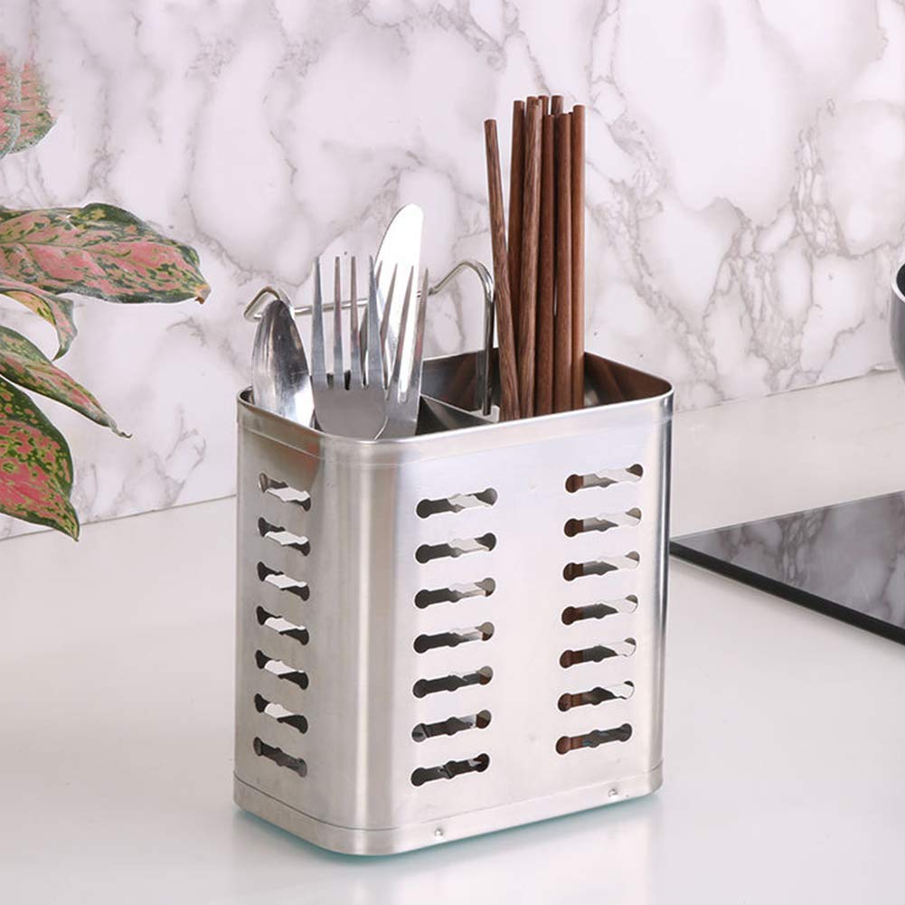 1pcs Soporte para Utensilios de Cocina escurridor de Cubiertos de Acero