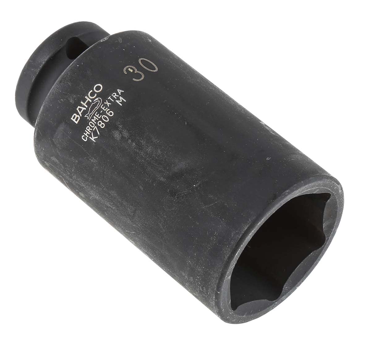 Bahco K7806M-30 6 Edge Deep Socket, Black, 30 mm