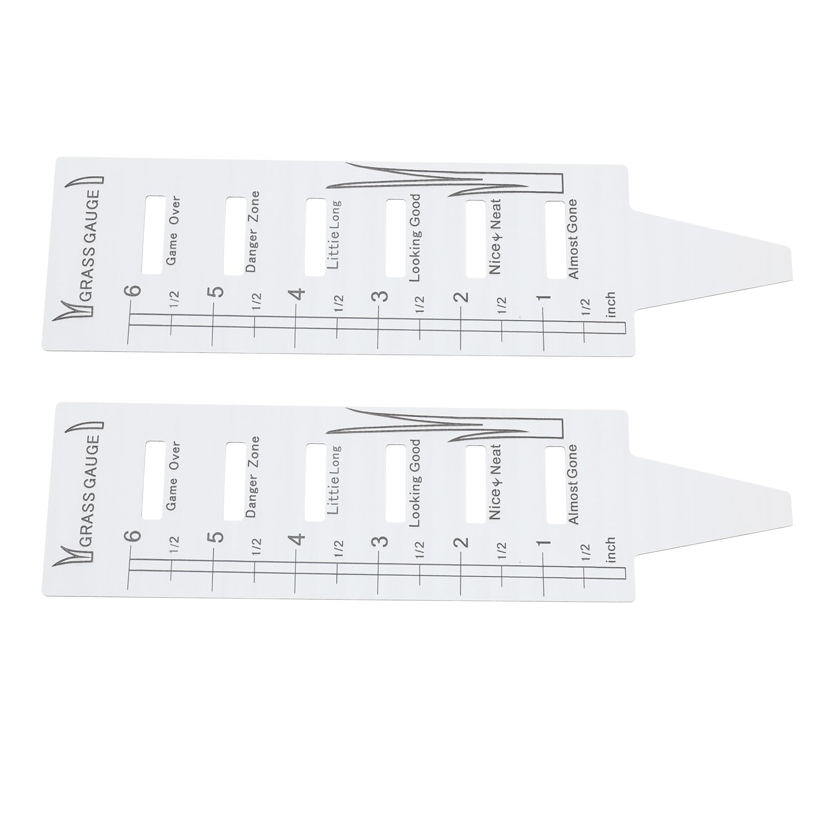 LT Easiyl 2PCS Gardening Grass Gauges Grass Plant Growth Measurement Rulers Stainless Steel Garden Lawn Weeding Tool Mowing Measurement Tools