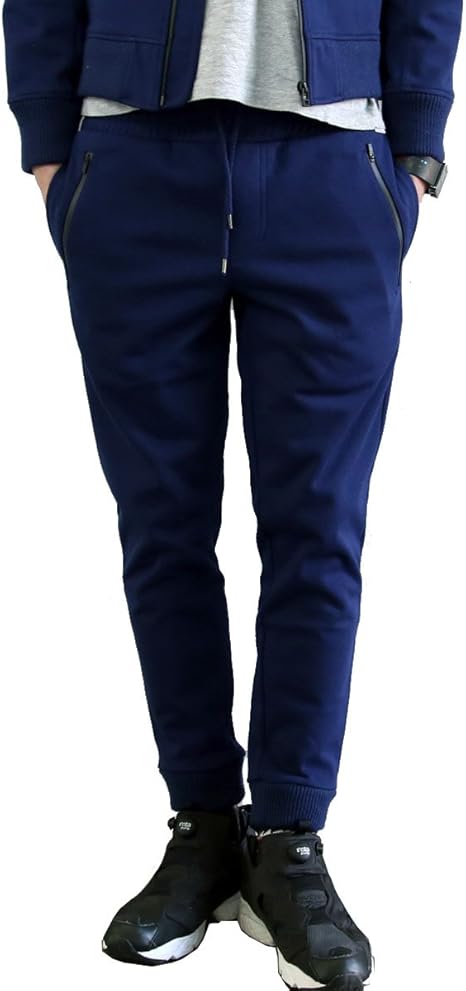 Amazon Vertex Co Enn エン メンズ ウインドブロック スウェットパンツ おしゃれ スウェット パンツ リブパンツ リブ スエット スリム 細身 撥水 大きいサイズ M L Xl Ll 春 夏 ネイビー 87 3 Xl ロングパンツ 通販