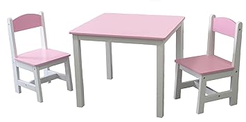habeig Kindertisch + 2 Kinderstuhl ROSA Kinderschreibtisch Kindersitzgruppe Kindermöbel 1A-Qualität