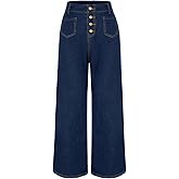 Women's 2025 High Waisted Wide Leg Jeans for Women Stretchy Bell Bottom Jeans Flare Denim Pants