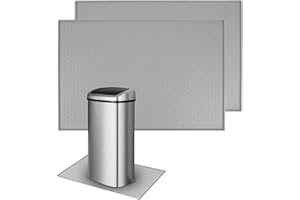 CTTZCKJ 2Pcs Trash Can Mat,Non-Slip Particles to Prevent Trash Can Movement and Protect Floors, Waterproof with Raised Edges 
