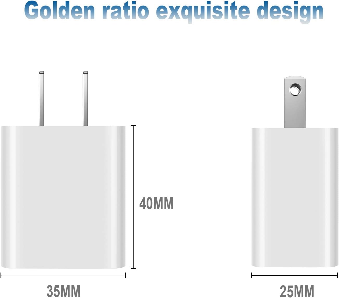 USB Wall Charger Plug 4 Pack 5V 2.1Amp Cube Dual Port Travel Power Charger Adapter for iPhone Xs/XS Max/XR/X/8/8 Plus/7/6S/6S Plus/6/SE/5S/5C iPad, Samsung Galaxy/S9/S8/S7/S6 LG and More: Home Audio & Theater