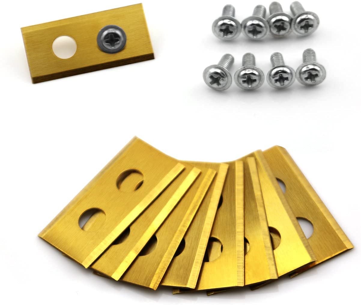 Headley Tools Replacement Robot Lawnmower Blades for Robotic Lawnmower, 24 Pack Titanium Coated Lawn Mower Blades for Worx Landroid