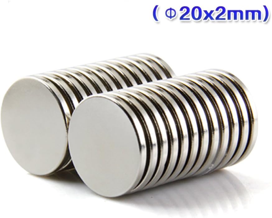magpross 15 Pieces 20 x 2mm Round Disc Small Multi-use Refrigerator Magnets for Refrigerator Science Crafts Projects Science Education Magnetism Kits
