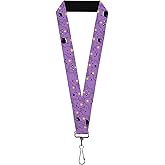 Buckle-Down Cartoon Network Lanyard, Adventure Time Lumpy Space Princess Expression Stack Lavender, Elastic