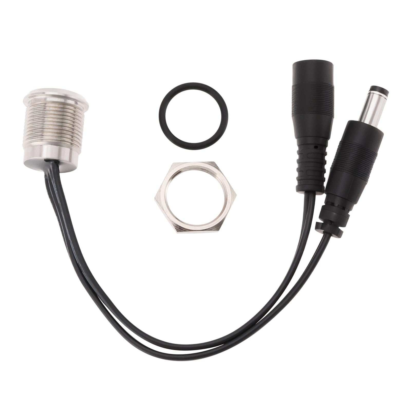 ECSiNG 1Pc 16mm 12-24V Metal Touch Mini Switch Dimmer With Blue Light Suitable For RVs Caravans Home Interiors Wardrobes and Cabinets