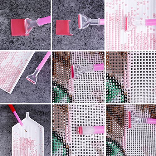 MACTING New Design LED Diamond Painting Pen Cross Stitch Tool Set 118 Pieces, Diamond Embroidery Storage Box Kit for DIY Art Craft