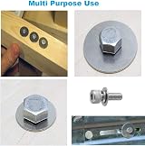 TERF M5 x 20mm Zinc Plated Steel Penny Washers Fender Mudguard Large Diameter view 7