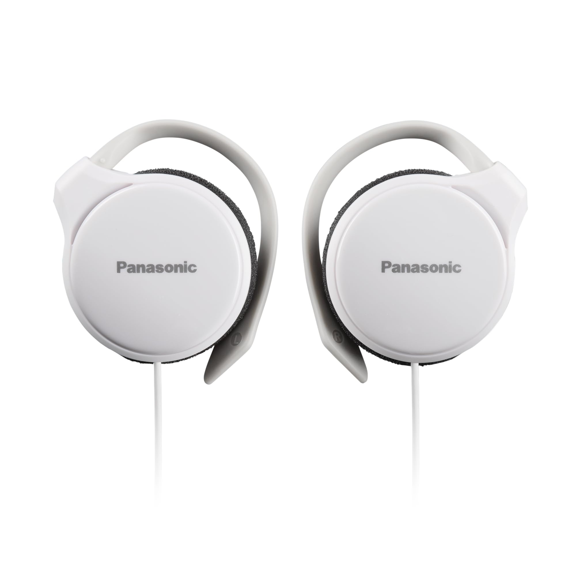 Panasonic RP-HS46E-W Ultra Slim Clip On Ear-Hook Headphones - White