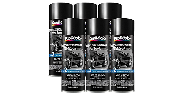 Amazon Com Dupli Color Onyx Black Custom Wrap Wet Look Spray Paint 11 Oz Pack Of 6 Automotive