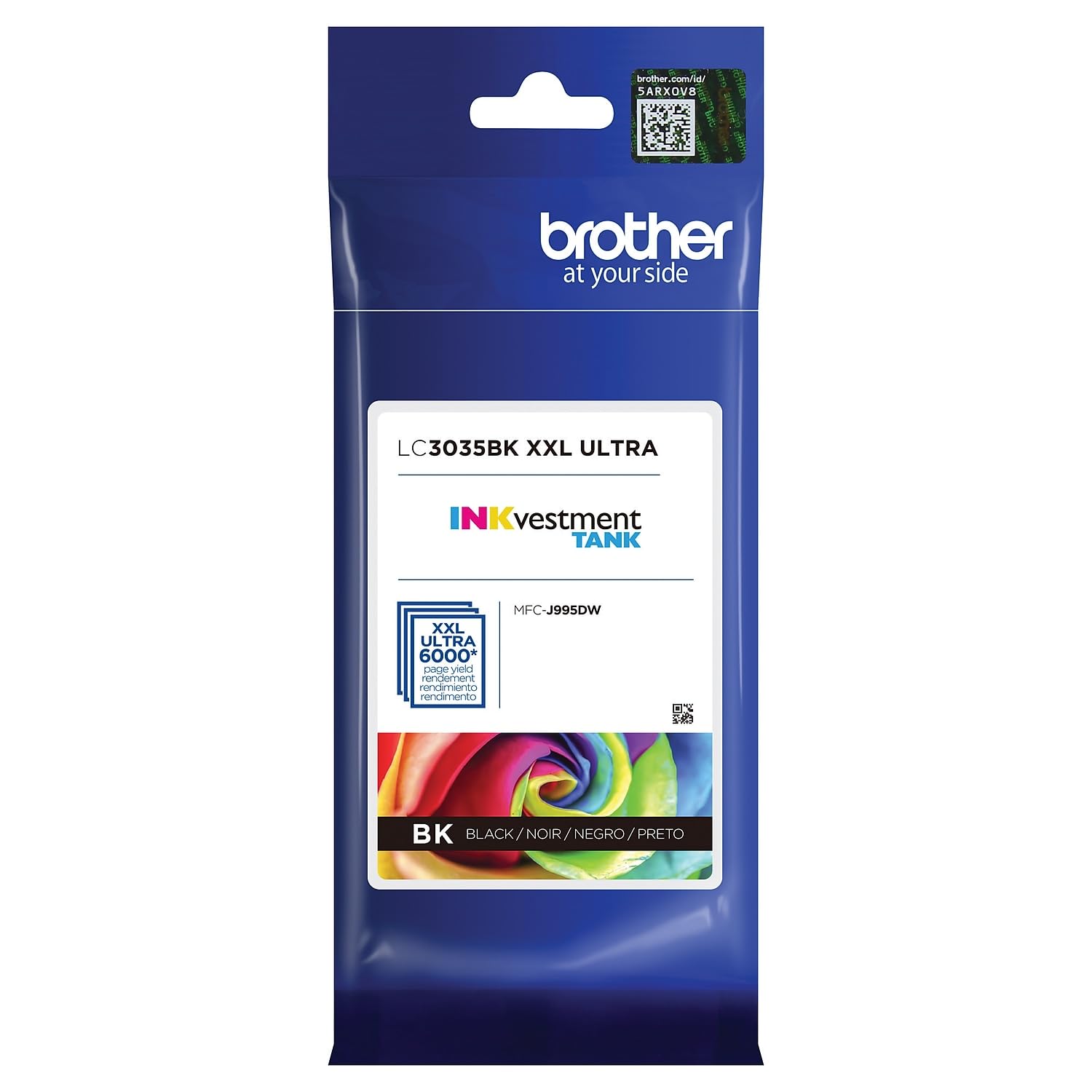 Brother Genuine LC3035BK, Single Pack Ultra High-Yield Black INKvestment Tank Ink Cartridge, Page Yield Up to 6,000 Pages, LC3035, Amazon Dash Replenishment Cartridge