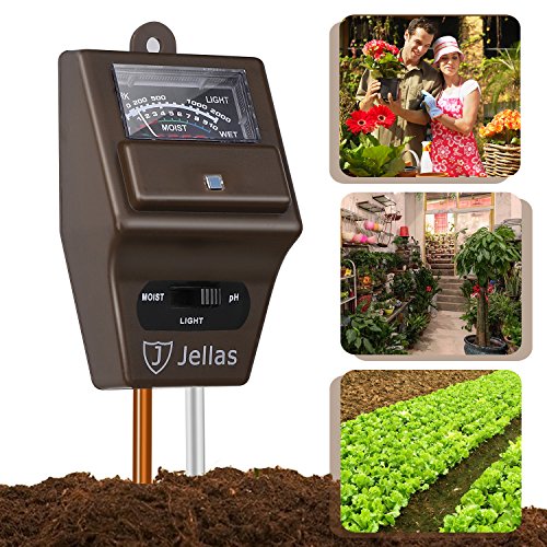 image for Jellas Soil Moisture Meter - 3 in 1 Soil Tester Kit Plant Moisture Sen