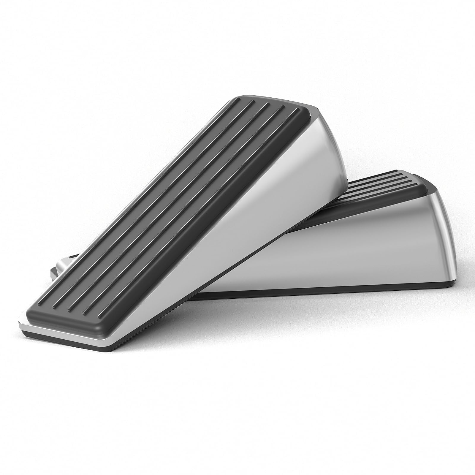 Flora GUADR 2 Pack Door Stopper, Premium Heavy Duty Door Wedge Non-Scratching Door Stop Made of Zinc and Rubber Suits Any Door, Any Floor