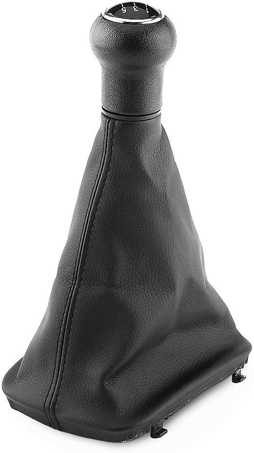 Minyinla 5 Speed Gear Shift Knob Gaiter Boot, Auto Manual Gaiter Boot Shift Gear Knob Gaitor Replacement Kit Dustproof Cover for Audi C5 B5 1998-2000