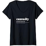 Womens Dictionary Meme It's The Caucasity For Me V-Neck T-Shirt
