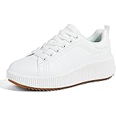 LUCKY STEP Women's Platform Sneakers Rhinestone Fashion Chunky Casual Sparkly Retro Braided Walking Shoes