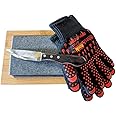 Black Rock Grill Steak Stone Cooking Experience - Premium Gift Set with Steak Knife, and Protective Gloves