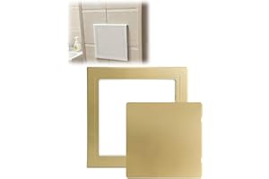 Self-Adhesive Access Panel, No-Drill Peel & Stick Cover for Walls, Pipes, Tiles & Drywall - Paintable Multi-Purpose(Gold,20x2
