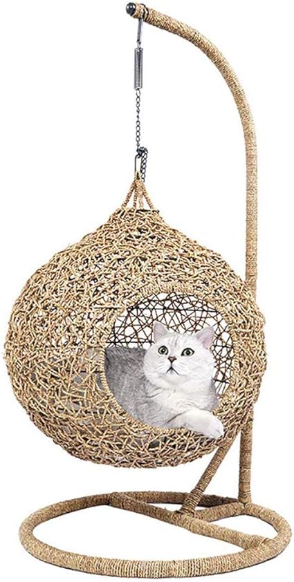 Boss Cat Naturel Chat Suspendu Hamac Balancoire Lit Perch Chat Lit Pour Animal De Compagnie Pour Chat Au Repos Suspension Florale A Amazon Fr Cuisine Maison