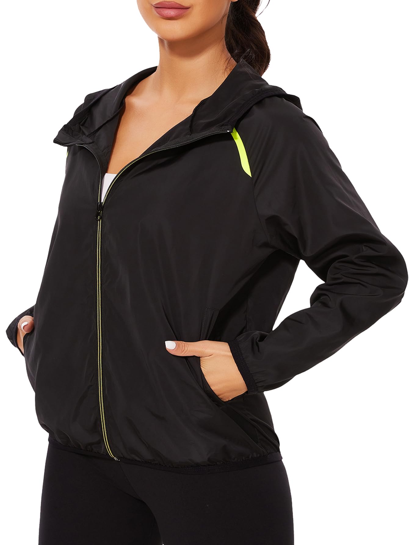 Photo 1 of XL-LAZAWG Rain Jacket Women Lightweight Waterproof Hooded Raincoat Windbreaker for Outdoor