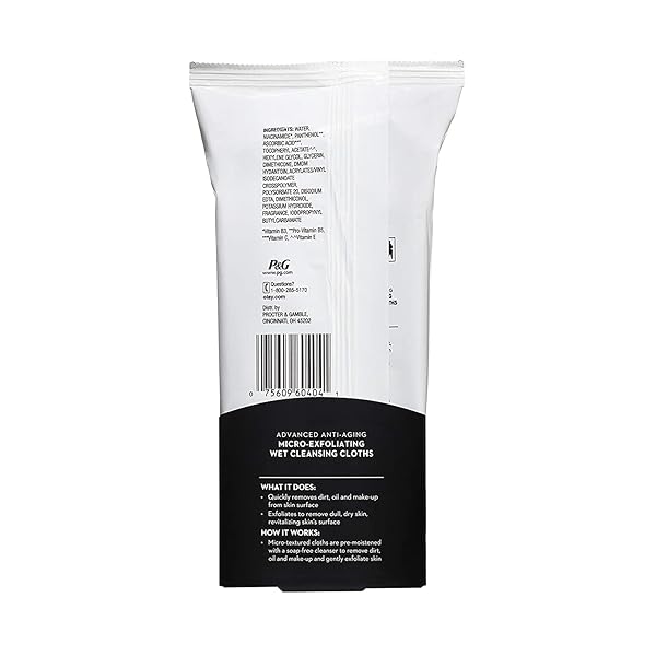 OLAY REGENERIST ADVANCED ANTI-AGING MICRO-EXFOLIATING CLEANSING CLOTHS 30 EACH (PACK OF 2)