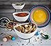 Food Serving Bowl Set: 3 Tier Metal Display Stand with 3 White Stoneware Bowls | Dessert and Snack Server by Chef’s Medal